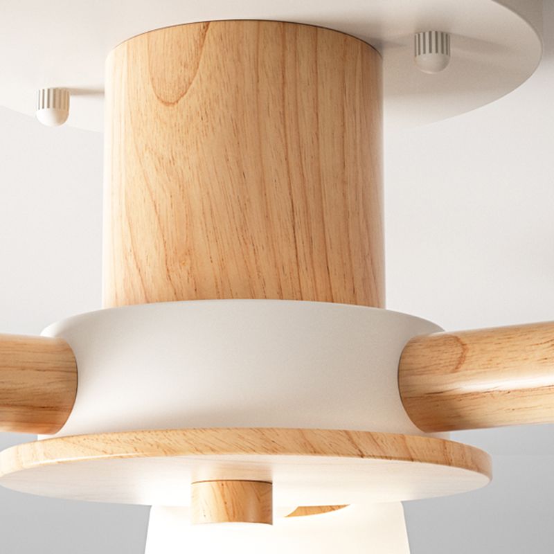 Moderne Einbauleuchten aus Holz, runde Einbaulampe in Braun für das Wohnzimmer