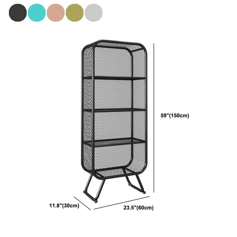 Shelves Included Bookcase Vertical Metal Bookshelf Closed Back