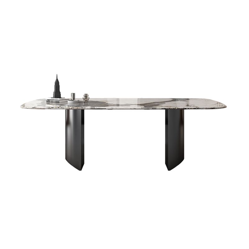 Modern Rectangle Dinette Set 1/4/5/7 Pieces Sintered Stone Top Dining Table Set