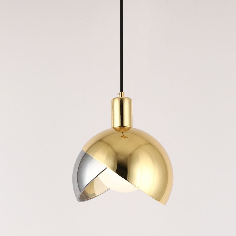 Metal Globe Hanging Light Kit Minimalist Style Hanging Pendant Light for Bedroom