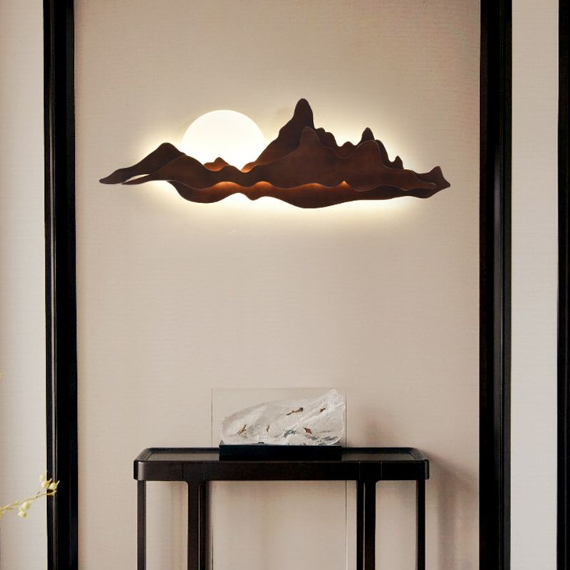 Wooden Wall Sconce Modern Style LED Wall Mount Lamp with Acrylic Shade for Bedroom