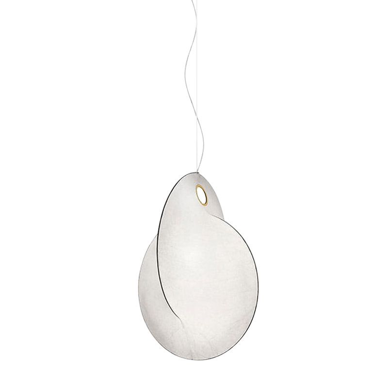 Luz colgante blanca de 3 luces en moderno estilo creativo de acero inoxidable Luz colgante con sombra de seda