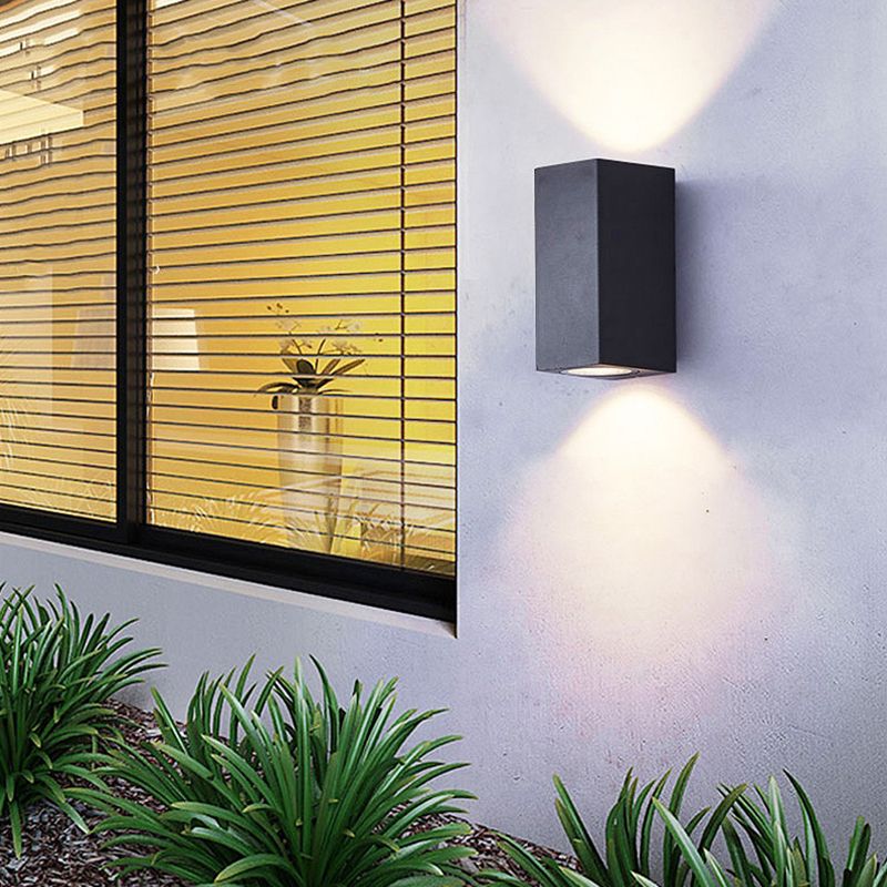 Schwarze geometrische Wandleuchte leichte moderne Stil 2 Leichter Aluminium-Lampe für den Outdoor