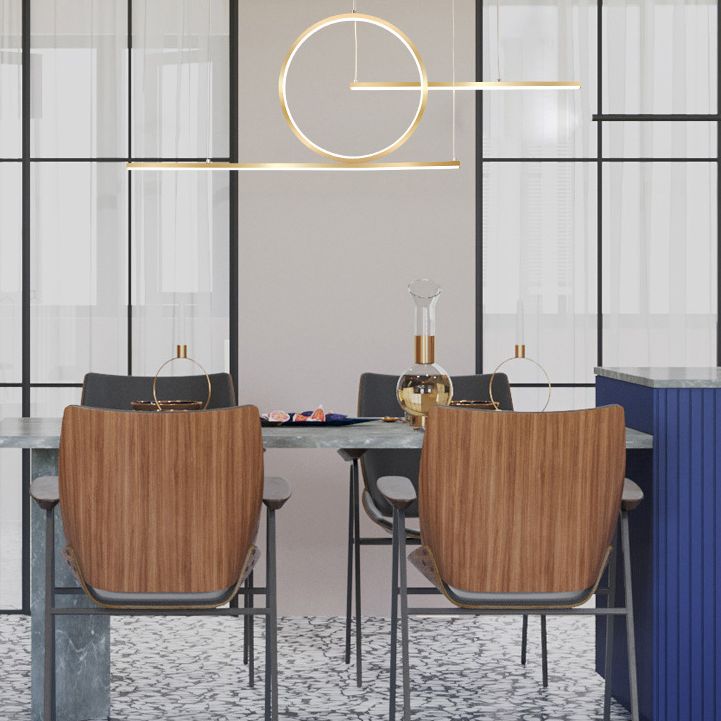 Ring Island Lighting Fishtures Acrilic Minimalismo Apparecchi di illuminazione a sospensione per il ristorante