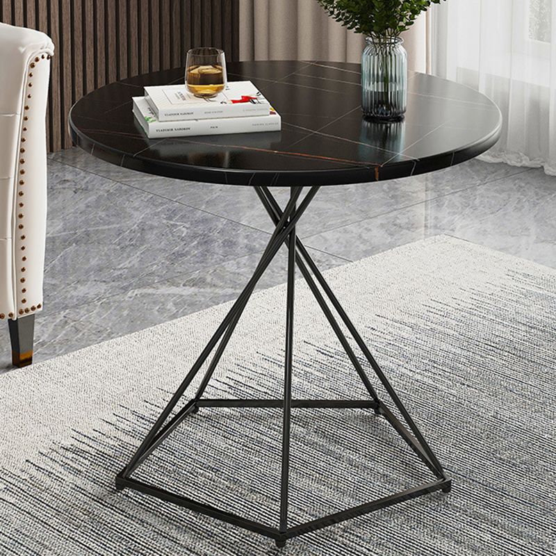 Frame Coffee Table Minimalist Wood Round Coffee Table for Living Room