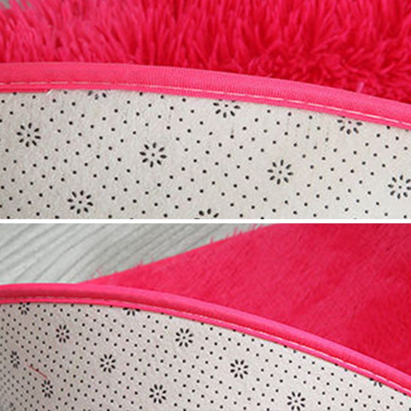 Mehrfarbiger trendiger runder Teppich Komfort Solid Shag Area Teppich Polyester Nicht rutschfestes Innenteppich für Wohnkultur