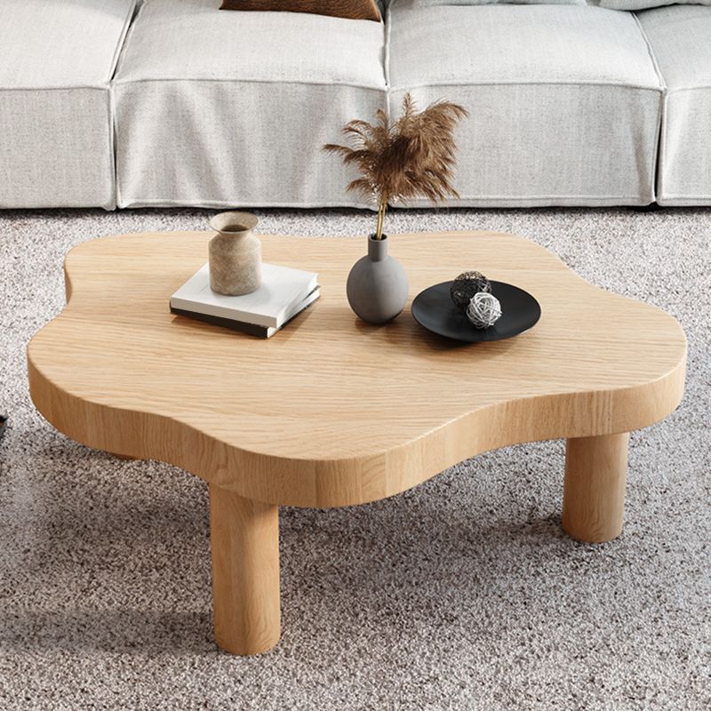 Nordic Coffee Table 3 Legs Solid Wood Geometric Single Coffee Table