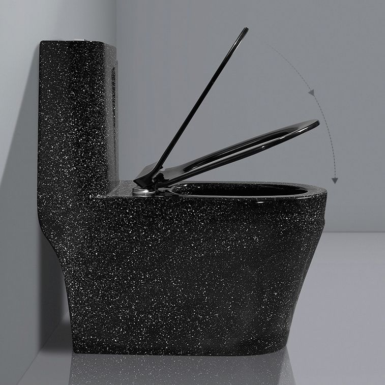 Traditional All-In-One Toilet Bowl Floor Mounted Black Urine Toilet for Bathroom