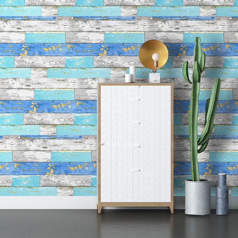 Faux Wood Wallpaper Retro Wall Covering Water-Resistant, Self Sticking