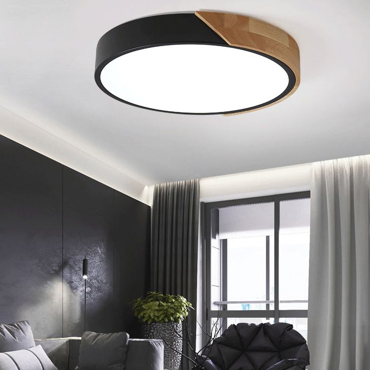 Runde Unterputzleuchte, 1 Licht, Acryl, moderner Macaron-Unterputzstrahler für Schlafzimmer