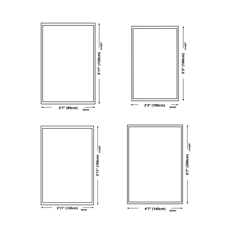 Black Plant Pattern Rug Modern Polyester Area Carpet Stain Resistant Area Rug for Home Decor