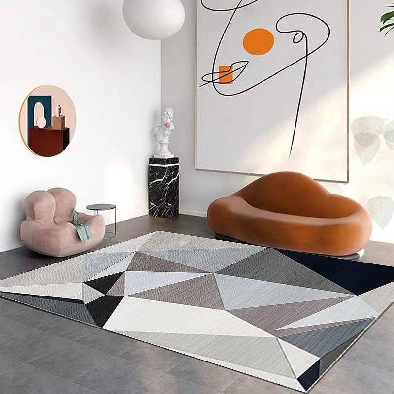 Modern geometrisch patroon Gebied Tapijt Modern Polyester Area Tapijt Anti-slip Tapijt voor woonkamer