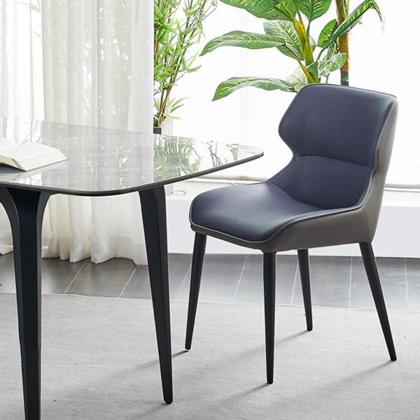 Silla de comedor de metal contemporánea, sillón orejero para uso en restaurantes