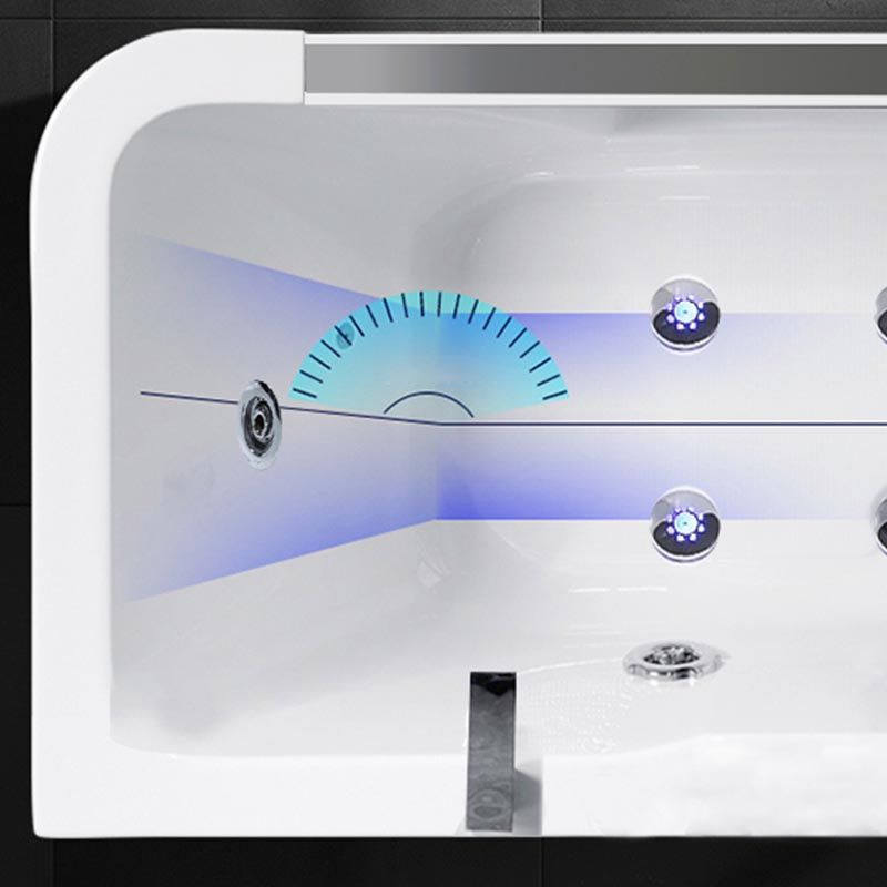 Modern Rectangular Bath Tub with Drain and Overflow Trim Bathtub
