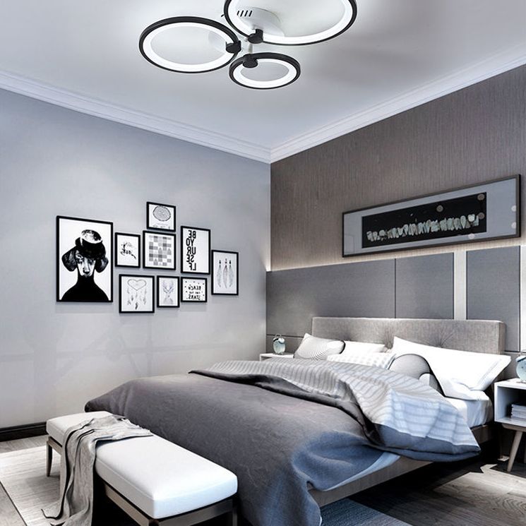 LED Cirkel Flush Plafond Licht Modern Minimalistisch Acryl Slaapkamer Semi Mount Verlichting