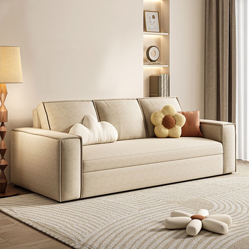 Contemporary Foldable Futon Sleeper White Futon and Mattress