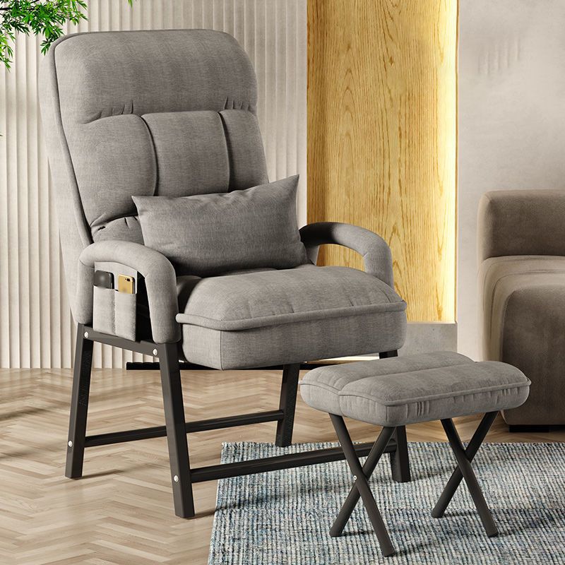 22.05"L x 37.8"W x 37.8"H Modern Sewn Pillow Back Track Arms Parsons Chair