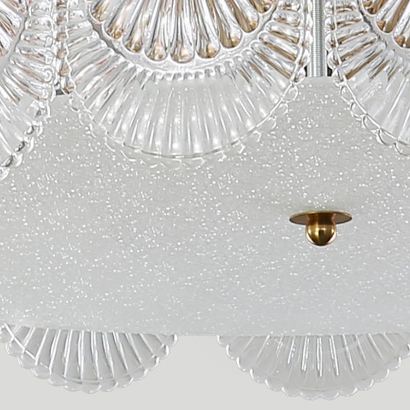 Modern Glass Ceiling Lamp Minimalist Flush Mount Light Fixture for Bedroom