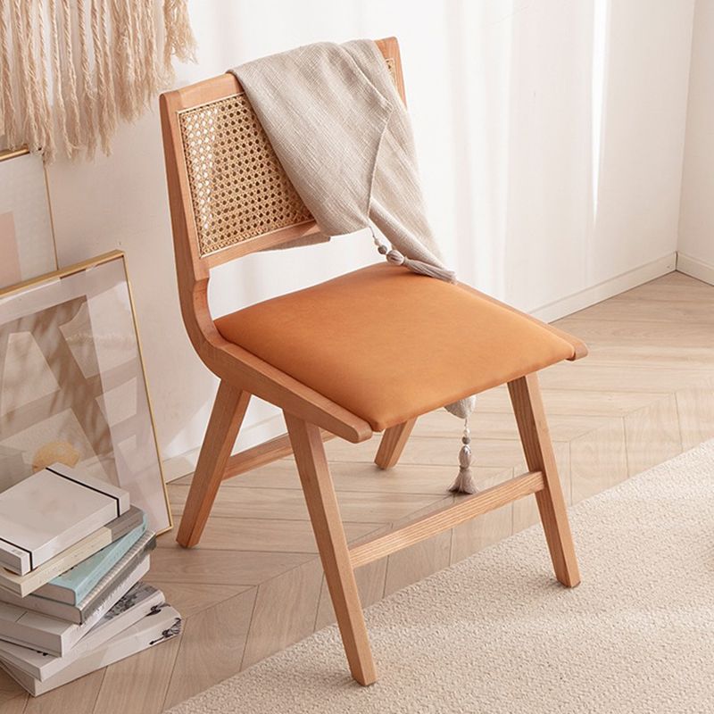 Contemporary Side Chair Open Back Wood Dining Room Chair for Kitchen