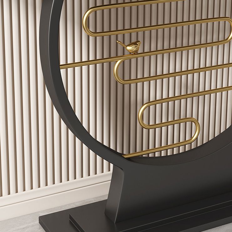 Stone Half Moon Console Table 1-shelf 31.5" Tall Accent Table with Abstract Base