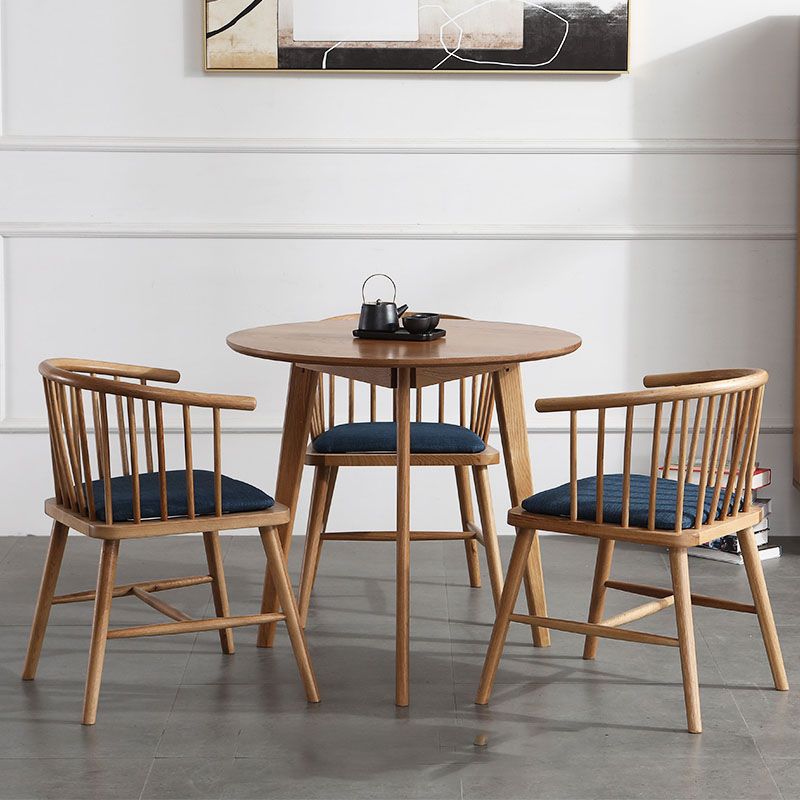 Silla trasera Windsor de estilo moderno, sillones de comedor con patas de madera para cocina