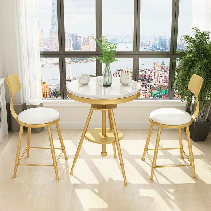 Glam Armless Kitchen Dining Side Chair Open Back Dining Side Chair