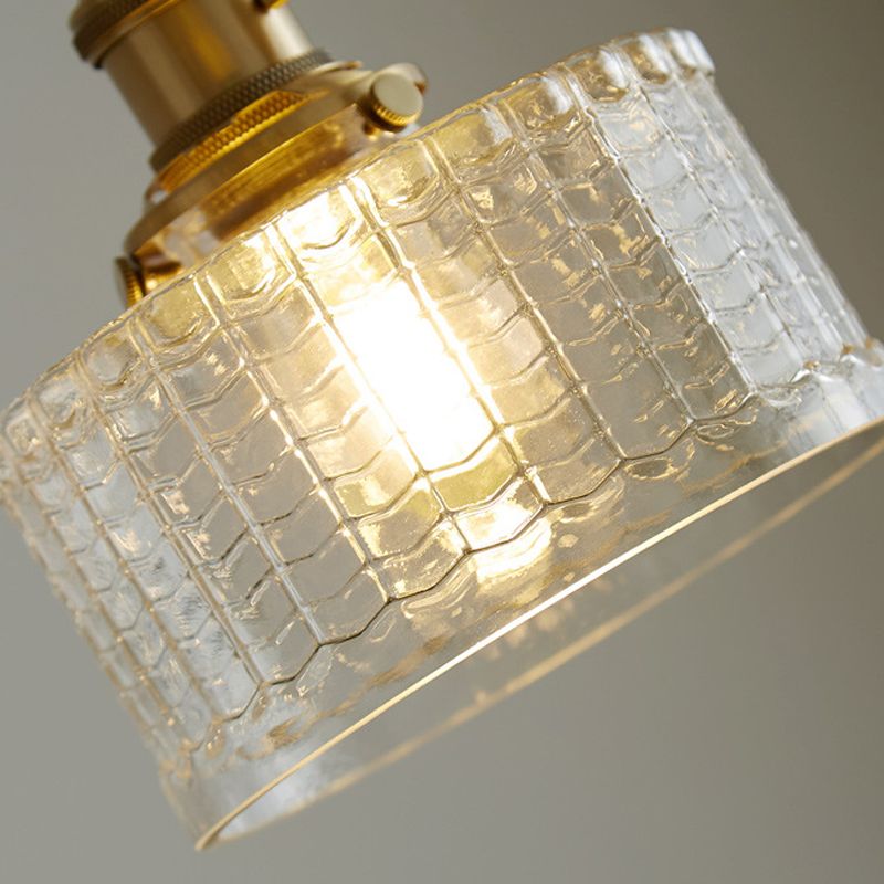 Lampada sospesa in bronzo in bronzo in vetro in stile a sospensione geometrica in stile retrò industriale per sala da pranzo