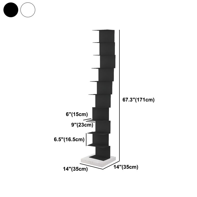 Closed Back Bookcase Contemporary Style Invisible Bookshelf for Study Room and Office