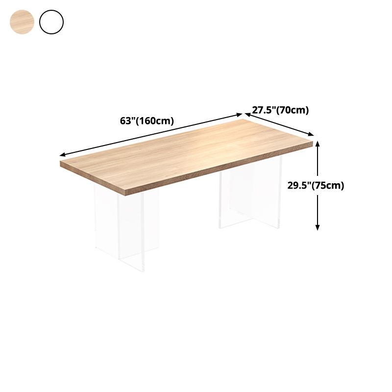 Modern Style Dining Table Rectangle Solid Wood Dining Table for Kitchen