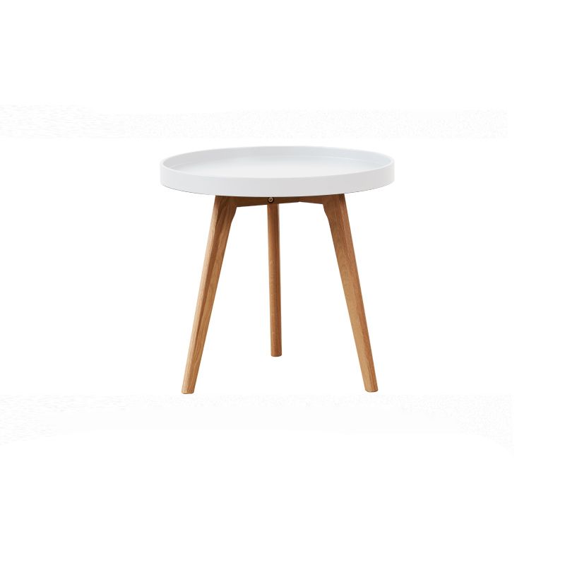 Scandinavian Round 1 Single Coffee Table Solid Wood Cocktail Table