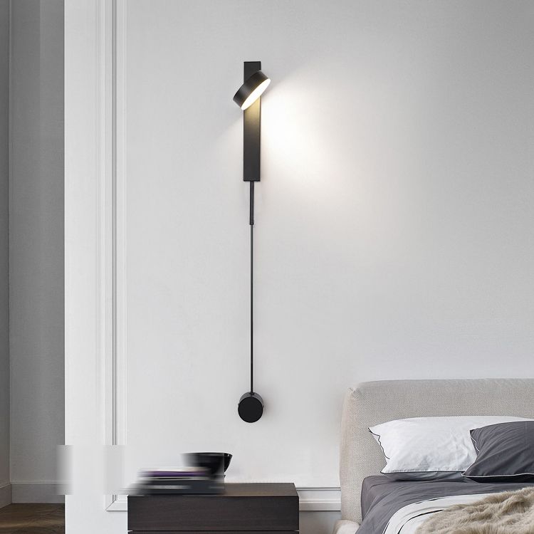 Metal Round Shape Wall Light Modern Style 1 Light Wall Mount Light