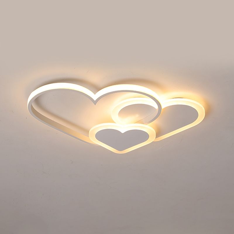 Loving Heart Deckeneinbauleuchte, moderne LED-Einbauleuchte aus Acryl für Schlafzimmer