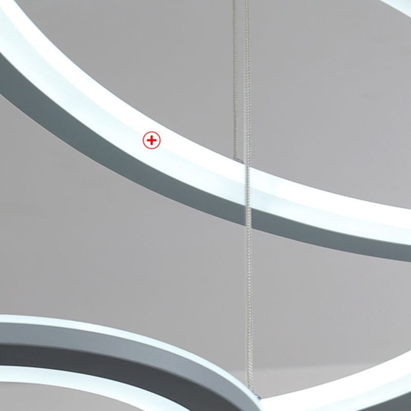 Moderne kroonluchters voor eetkamer meerdere ringen Opgebroken verlichtingsarmaturen