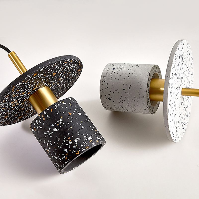 1 Light Unique Hanging Pendant Modern Style Cement Hanging Lighting for Living Room