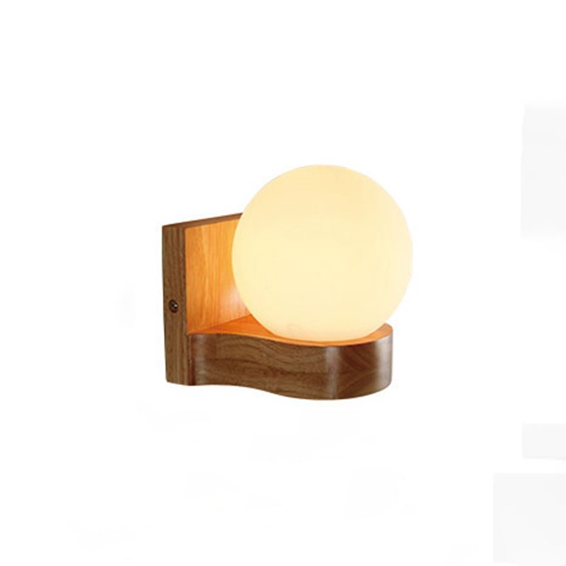 2 LA LA LA LUCCHI LIGHT SCONCE ROUND SCONCIO MODERNO SECCHIO STILO ALLIGHITÀ DELLA parete in legno in marrone