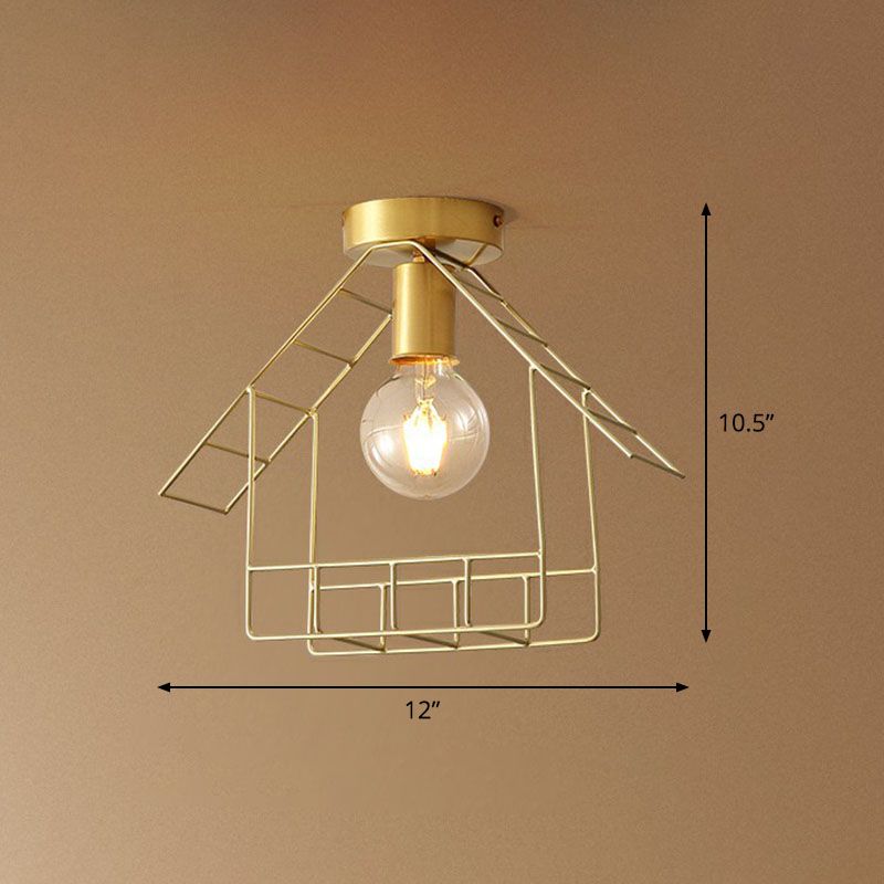 Metallic huisvormige semi -spoellicht eenvoud