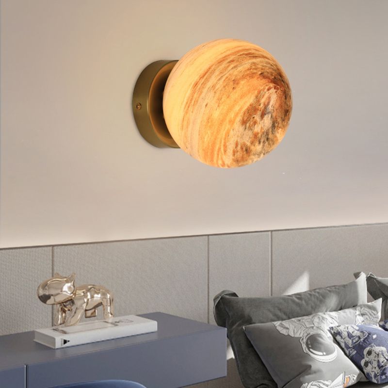 Modern Wall Sconce Globe Glass Wall Light Fixture for Living Room