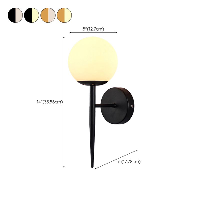 Contemporary Single Bathroom Vanity Light Glass Shaded Bath Bar in Golden / Black