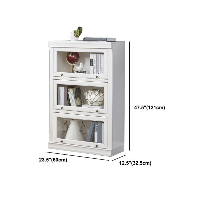 Modern Style Vertical Standard Bookcase Wooden Closed Back Bookshelf