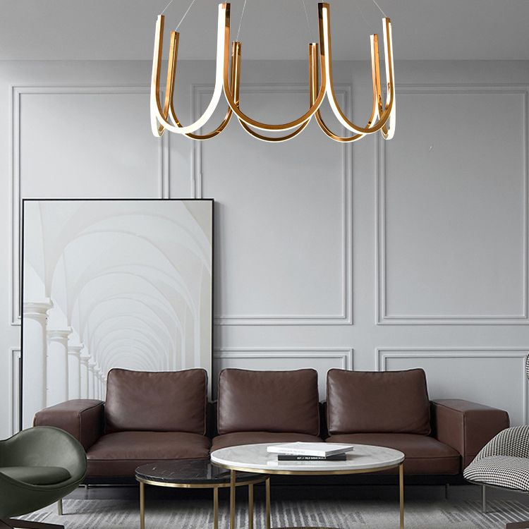 Éclairage suspendu en métal en U simple LED PRENDANT PRENDANT