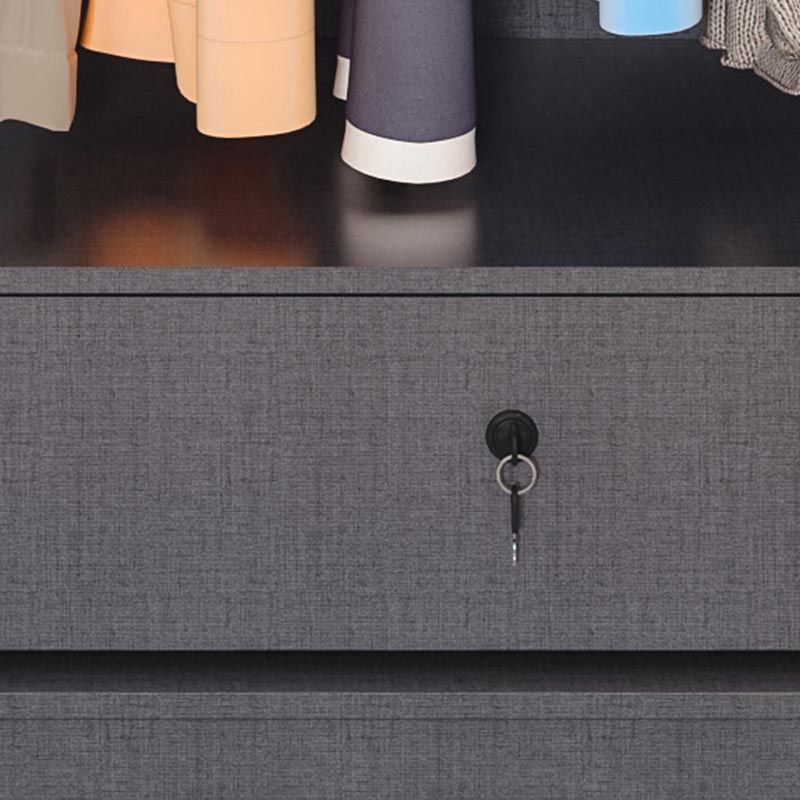 Contemporary Wooden Wardrobe White Colour Wardrobe Closet with Garment Rod