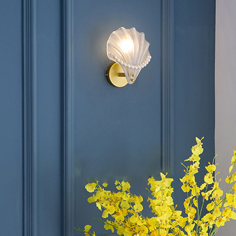 Single Golden Modern Bathroom Vanity Light Glass Bath Bar for Bathroom