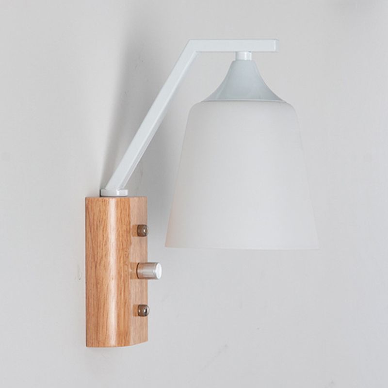 Wood Bath Vanity Lighting Modernism Black/White Light for Bathroom