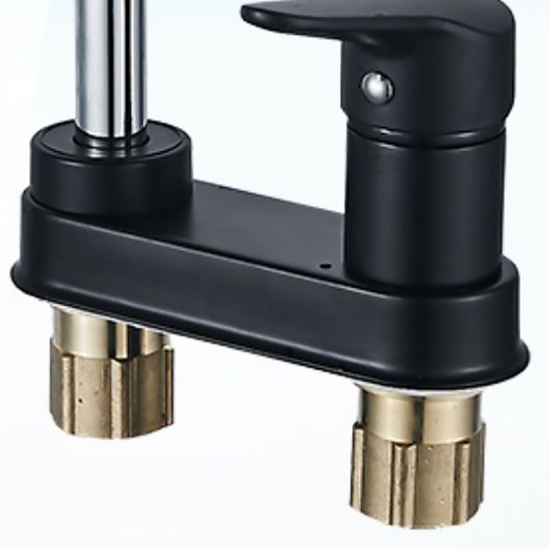Modern Vessel Sink Bathroom Faucet Swivel Spout 2 Hole Faucets with Pull down Sprayer
