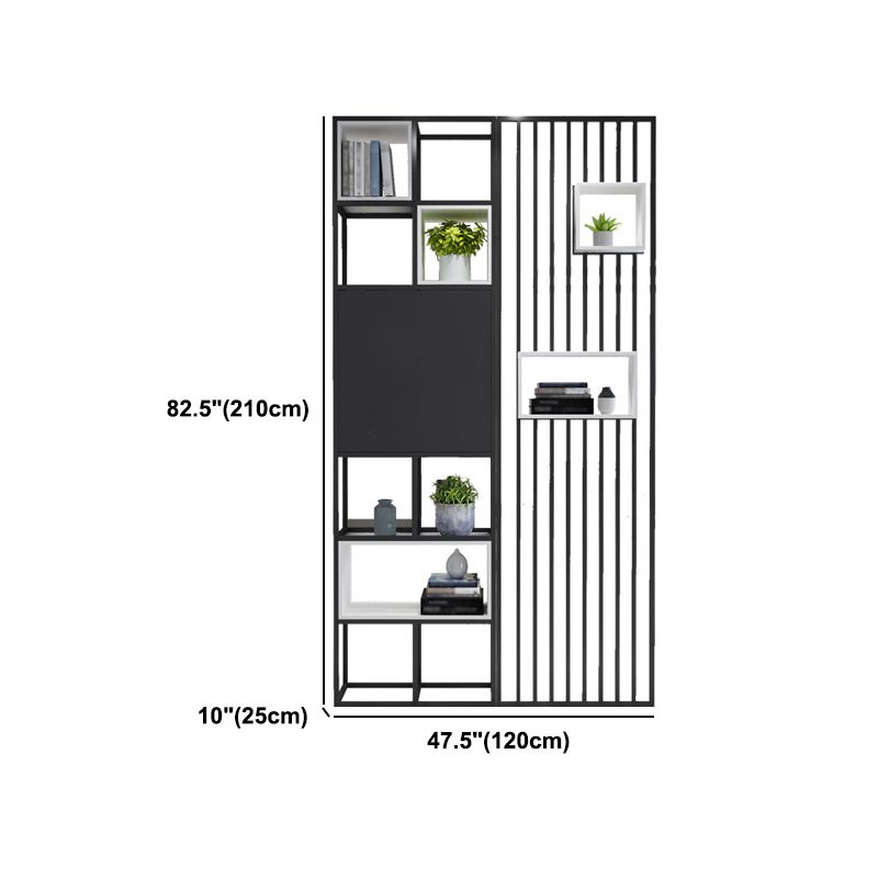 Open Back Bookshelf Industrial Style Solid Wood Bookcase for Home Office