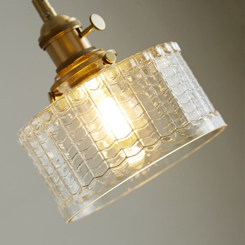 Vetro industriale sospeso a sospensione leggero caffetteria a 1 luce che pende la luce in ottone