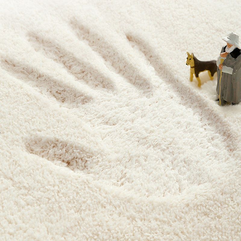 Gray Modern Rug Polyester Feather Indoor Rug Washable Rug for Living Room