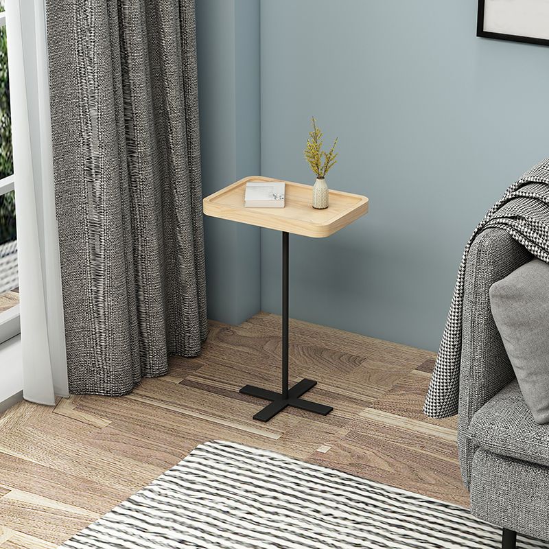 21.65" Tall Contemporary Style Side End Table Pedestal Round Sofa Side Accent Table