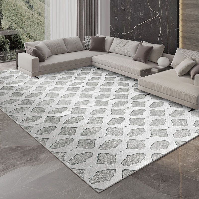 Luxury Geometry Pattern Carpet Polyester Area Rug Pet Friendly Indoor Carpet for Living Room