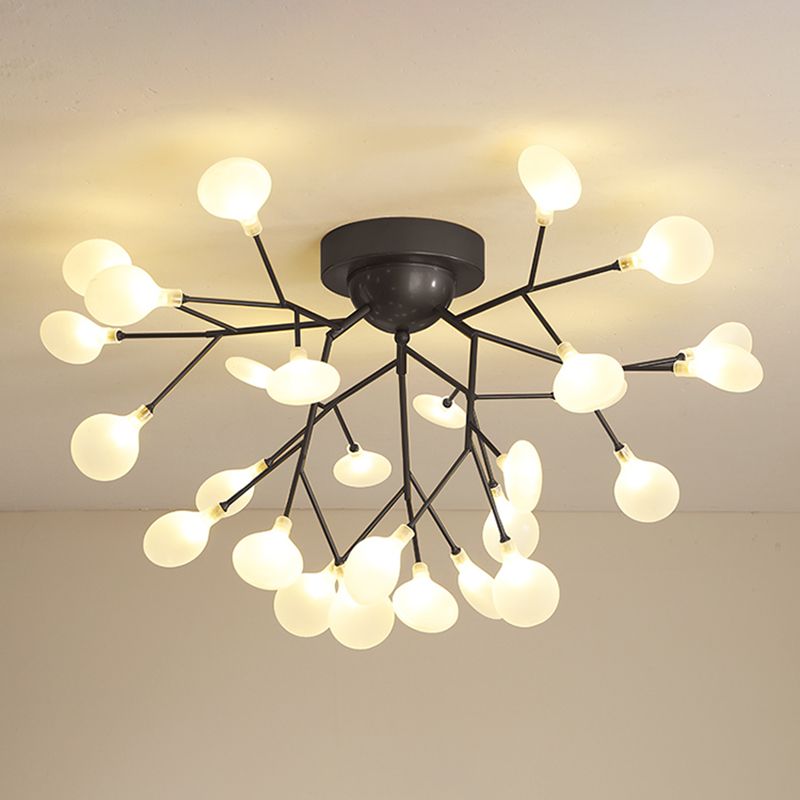 Modern Style Branch Flush Mount Metal Ceiling Light for Bedroom
